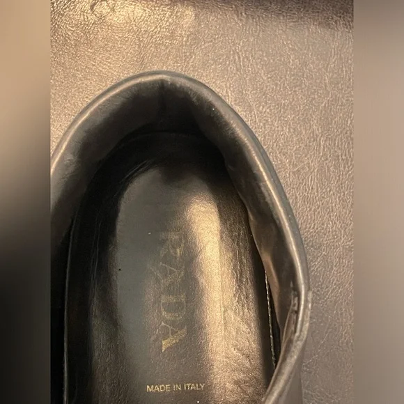 RARE Authentic Prada SS2000 leather men lace up boots shoes Sz 9 US 10 Y2K vtg - Picture 6 of 10